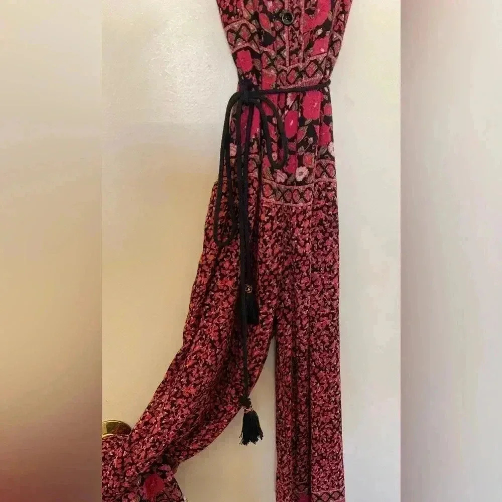 Free People Floral Print Culotte Style Tank Romper - Picture 5 of 9